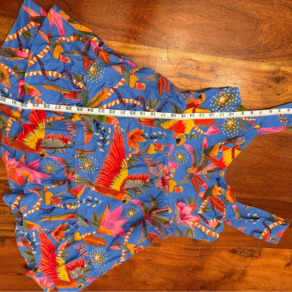 FARM Rio Blue Parrot Print Mini Dress - Picture 4 of 5